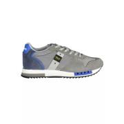 Elegant gr sports sneakers med kontrasterende accenter