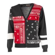 Menns Patchwork Cardigan Outlet Pris