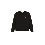 Svart Streetwear Sweatshirt med Vintage Touch