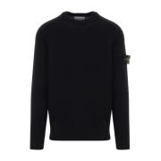 Svart Lettvekts Crewneck Genser