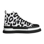 Leopard Print High Top Sneakers