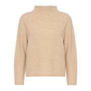 Fjærgrå Melange Pullover Sweater