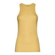 Gul Flytende Jersey Tank Top