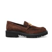 Sjokoladebrune Semskede Loafers