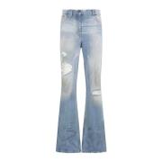 Denim Blå Wide Leg Jeans