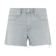 Kort Rå Etter Denim Shorts