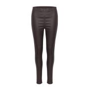 Mørk Brun Krokodille Leggings Slim-Fit