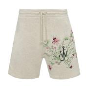 Beige Blomster Shorts