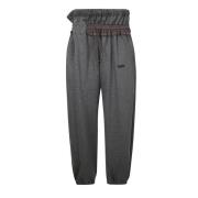 Vid ben Trackpants med Elastisk Midje