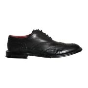 Sort Skinn Wingtip Oxford Sko