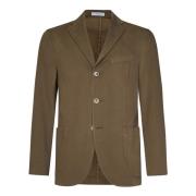 Beige Bomullskanvas Blazer