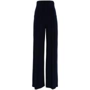 Navy Blue Wide Palazzo Trousers