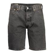 Svarte Herre Jeans Shorts 501 Stil