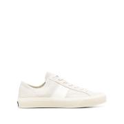 Marmor og krem Logo Patch Sneakers