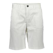 Hvit Bermuda Shorts Slim Fit Logo