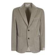 Grønn Blazer Aw24 Bomull Ull Elastan