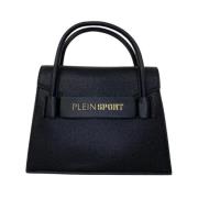 Svart Polyetylen Logo Tote Bag