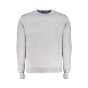 Ull Pullover med Logo Broderi