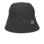 Svart Bucket Hat 100% Ull Kvalitet