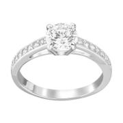 Attract Ring Pavé Hvit Rhodium