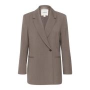 Oversize Blazer Jakke Morel Melange