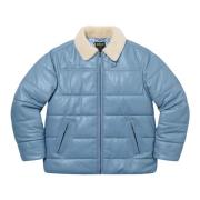 Shearling Krage Skinn Puffy Jakke