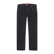 Stone Washed Slim Jean Svart