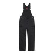 Svart Cargo Denim Overalls Begrenset Opplag