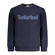 Blå Langarmet Sweatshirt med Trykk