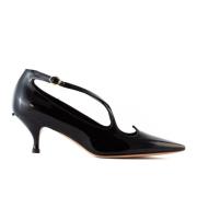 Svart Patent Skinn Pumps Sko