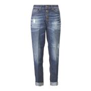 Mørk denim rette jeans Koons modell