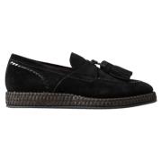 Svarte Semskede Espadrille-Sneakers