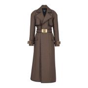 Mini monogram jacquard trenchcoat