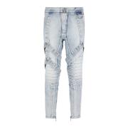 Bomulls Slim-Fit Jeans med Stropper