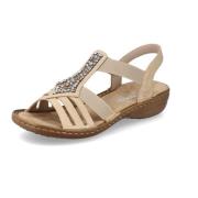 Brun sandal med elastisk reim