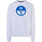 Sweatshirt med rund hals