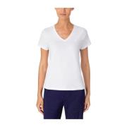 Hvit Lauren Ralph Lauren T-Shirt V-Neck T-Skjorte