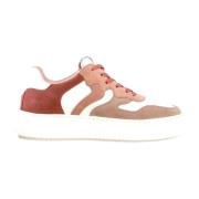 Hvite Sneakers Laura Suede/Calf/Suede