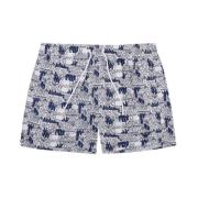 Elegant hvit polyester badeshorts