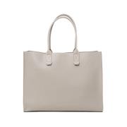 Minimalistisk Skinn Shopper Veske