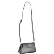 Svart Polyester Crossbody-veske med Logo