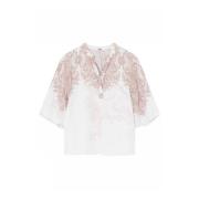 Whiteprint Bluse med V-hals