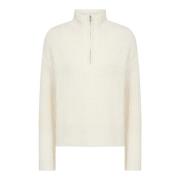 Off-White Glidelås Genser Mohair Blanding