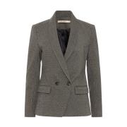 Trendy rutete blazer med eksklusive knapper