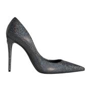 Multifarget Skinn Stiletto Pumps med Logo