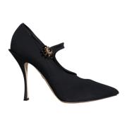 Svart Krystall Mary Jane Pumps