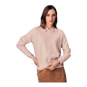 Merino Cashmere Strikket Crew Neck Genser