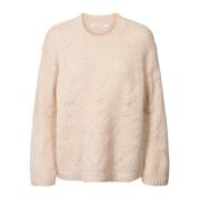 Elsie Strikket Beige Genser