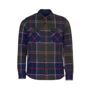 Bomull Twill Overskjorte med Tartan Mønster