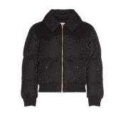 Logo Down Jacket Bomber Strikket Elastisk